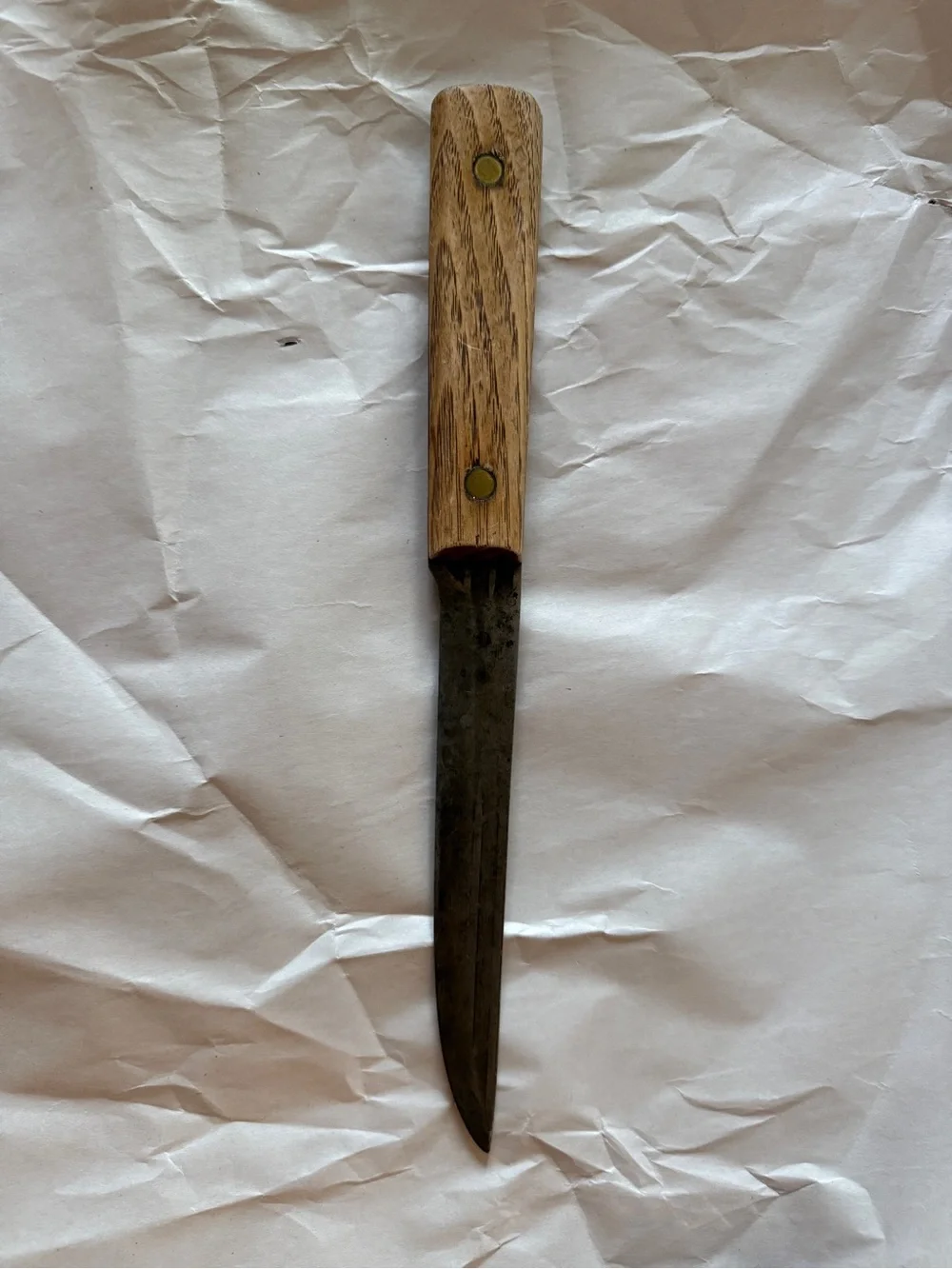 Vintage Old Hickory knife with stamped handle and blade